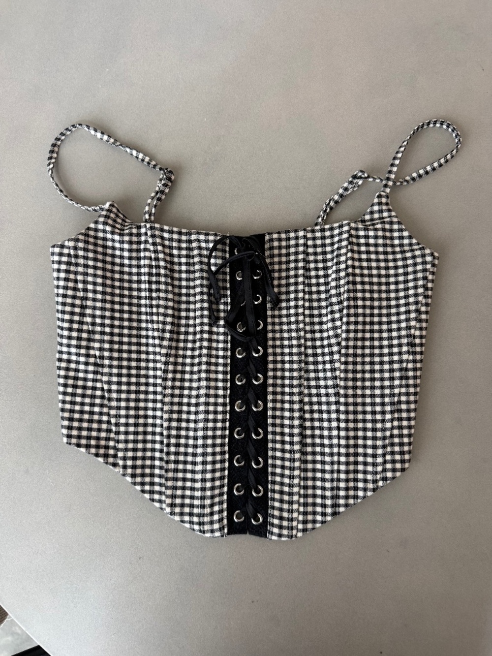 Gingham corset